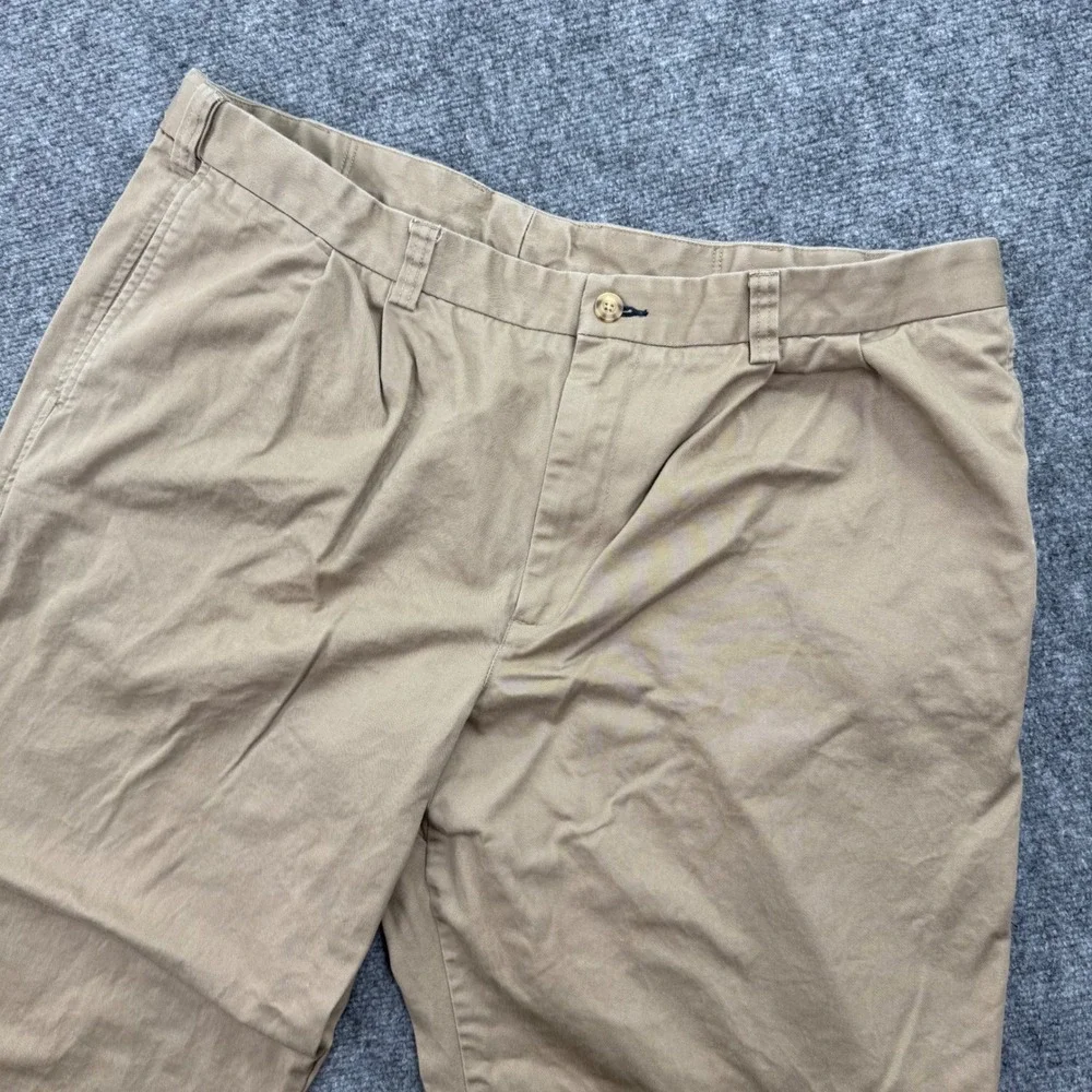 Duluth Trading Co Mens Khaki Pleated Chinos‎ Pants 42x30 100% Cotton